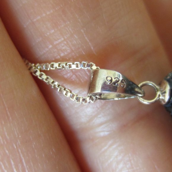 Swarovski Crystals Teardrop Pendant on a Sterling Silver Chain - Picture 11 of 13